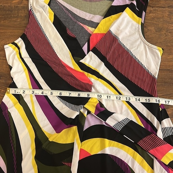 Colorful Dana Buchman Spandex Blend Dress with Side Tie, Sz. M. - Picture 11 of 13